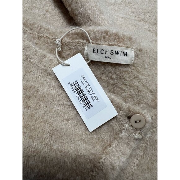 ELCE Swim Drew Boucle Vest in Oat Marle - Picture 5 of 5